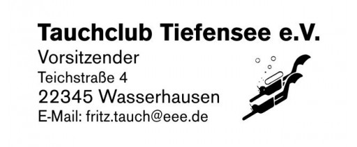 Tauchstempel 36 Taucherstempel zwei Taucher SCHWARZ BLAU